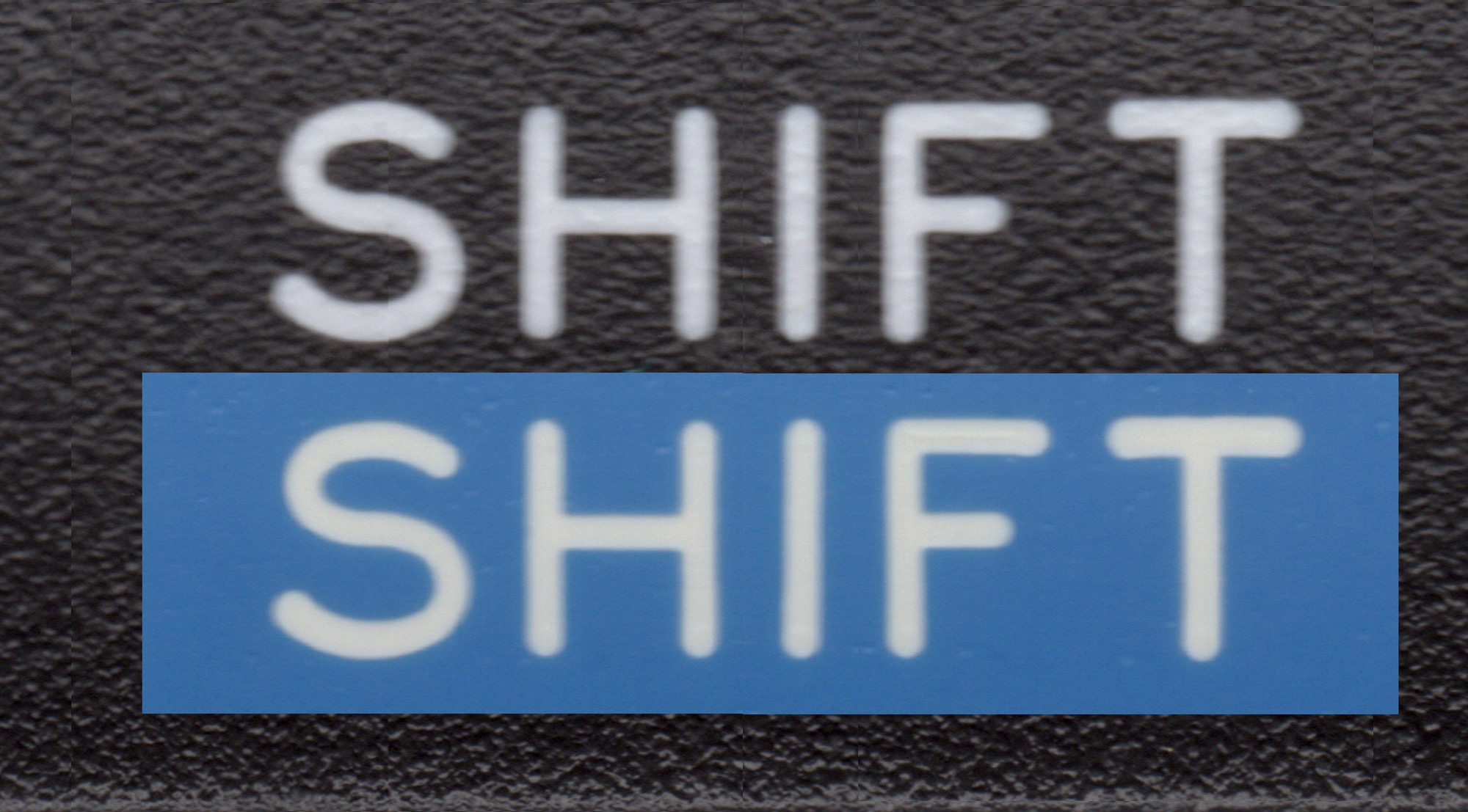 Larger space around "I"