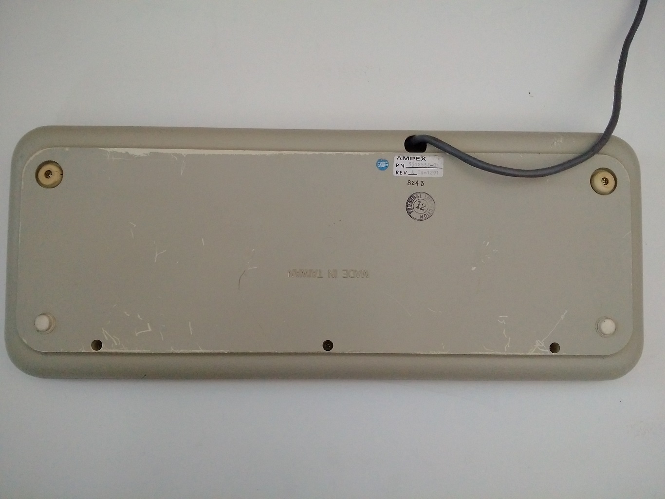 Cray Ampex keyboard - keyboard bottom