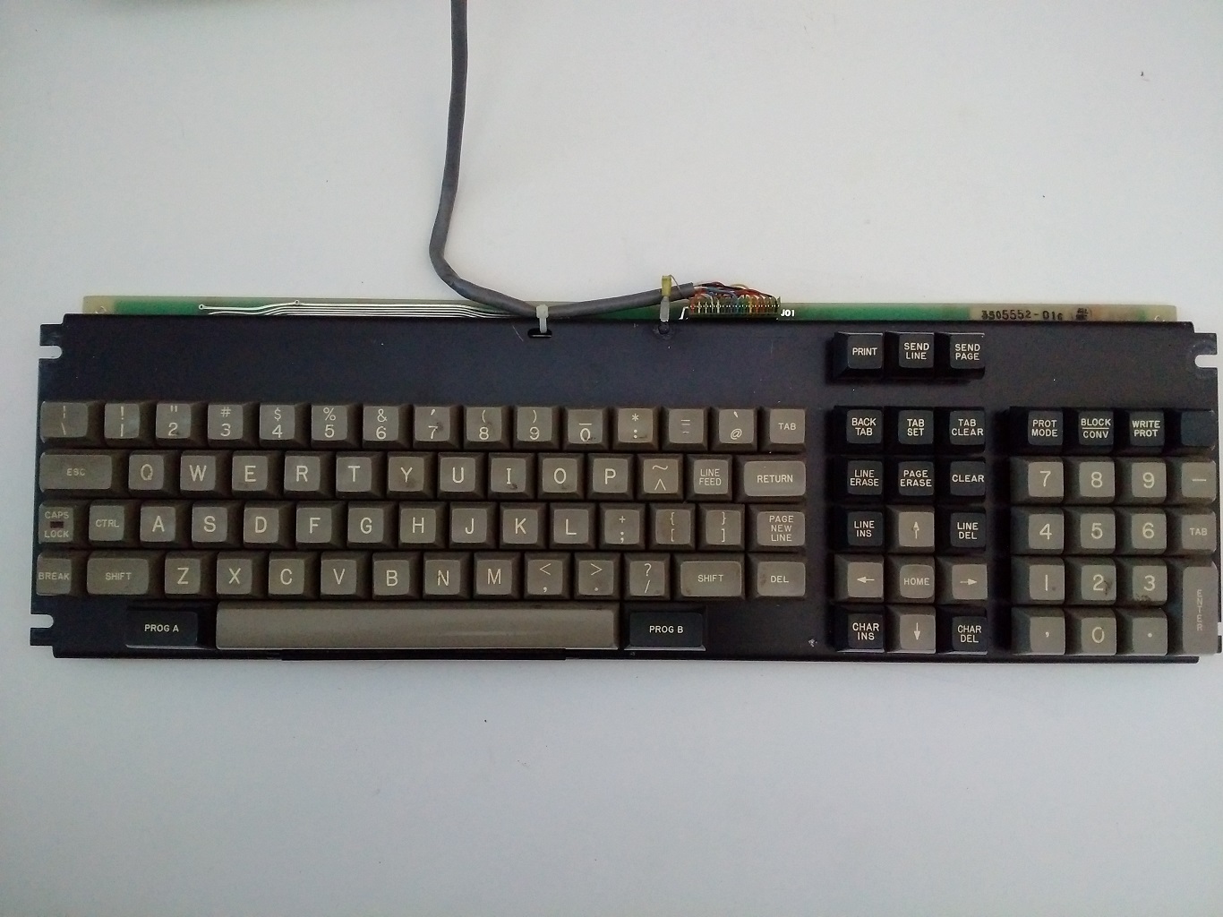 Cray Ampex keyboard - keyboard mechanism top