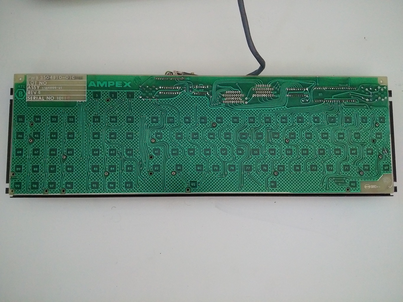 Cray Ampex keyboard - keyboard mechanism bottom