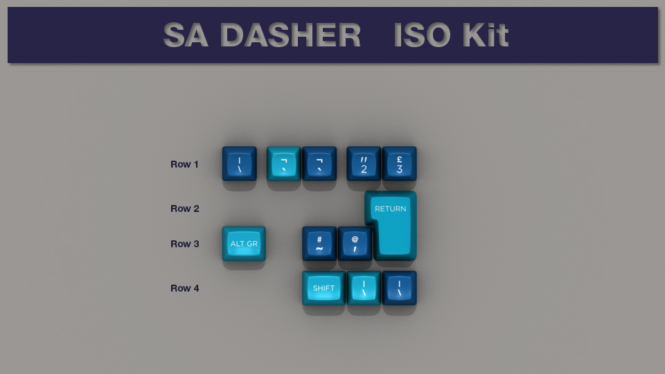 SA Dasher ISO Kit (with "ALT GR" keycap)