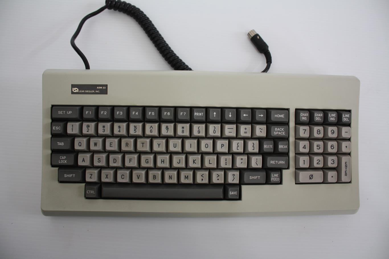 Lear Siegler ADM22 - top of keyboard