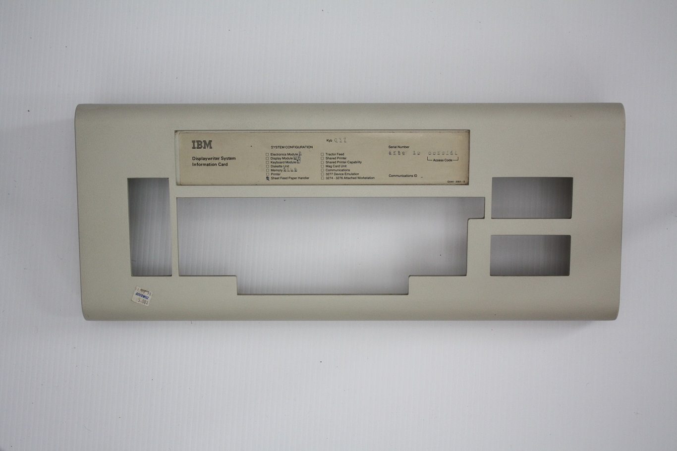 IBM Displaywriter - case top