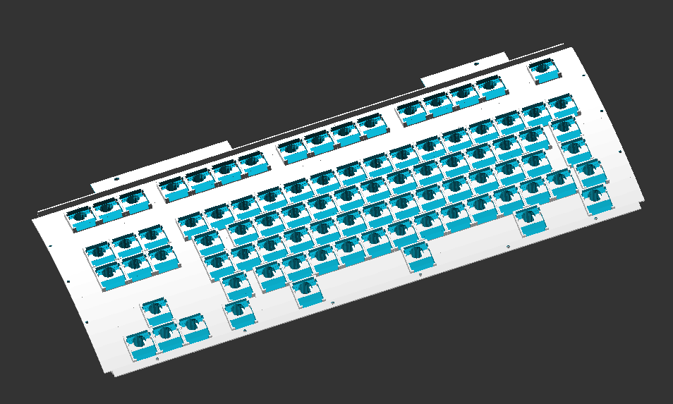 Back of top plate with barrels