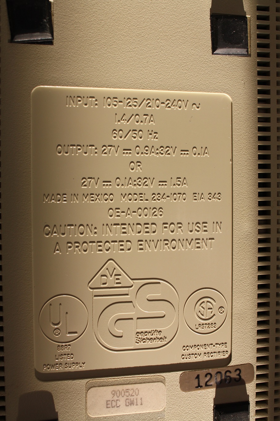 Zenith TurbosPORT 386 - power supply bottom