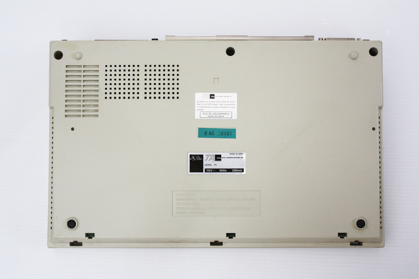 Royal TA Alphatronic PC - computer back