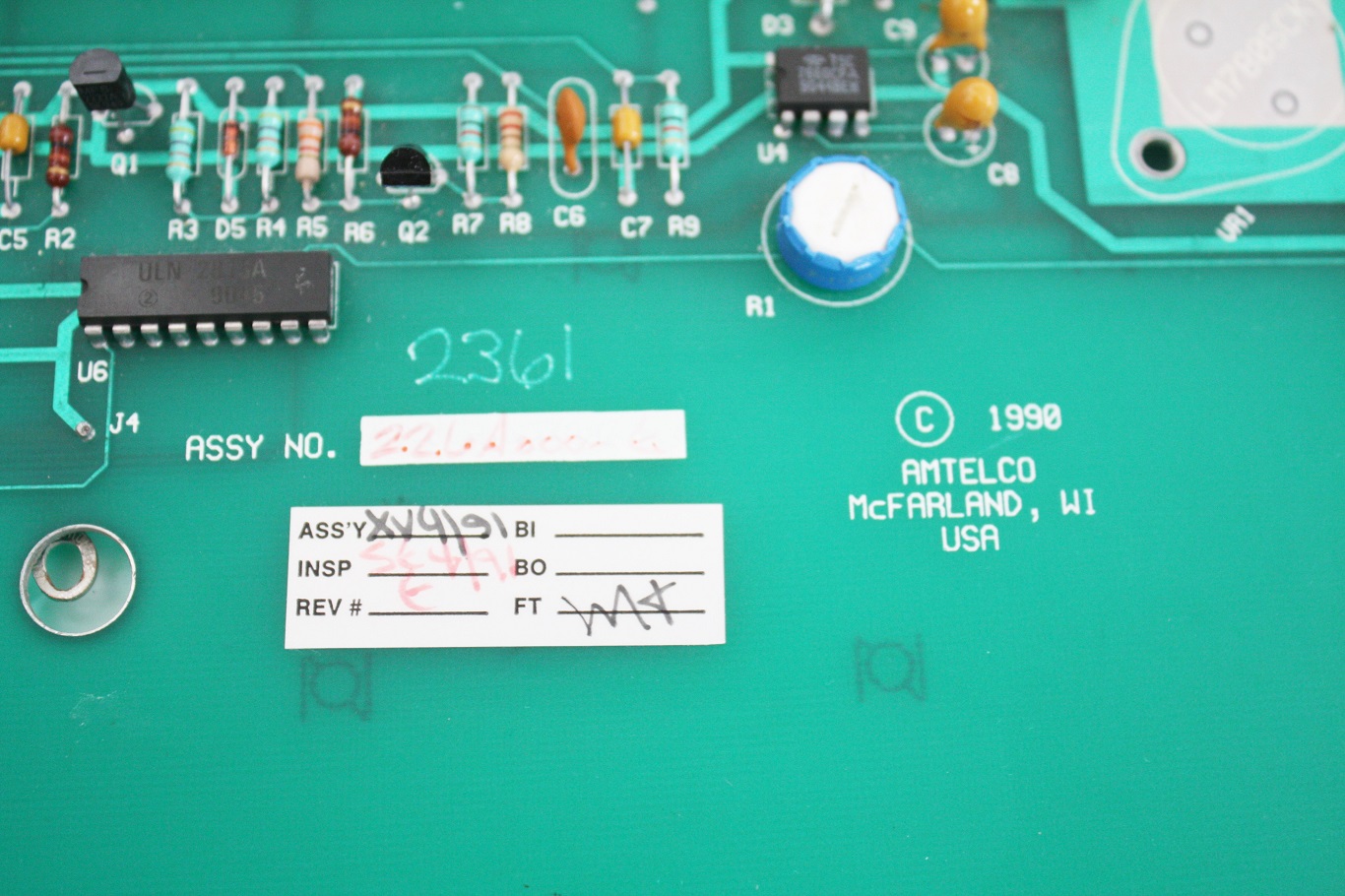 Amtelco Unified - PCB markings 1991