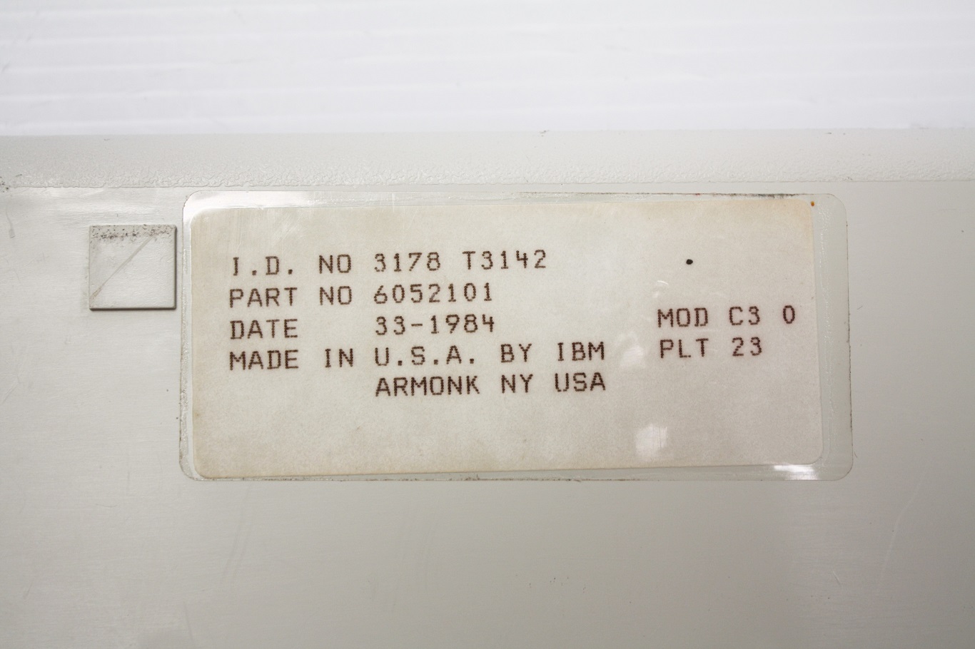 IBM 6052101 - rear birth certificate