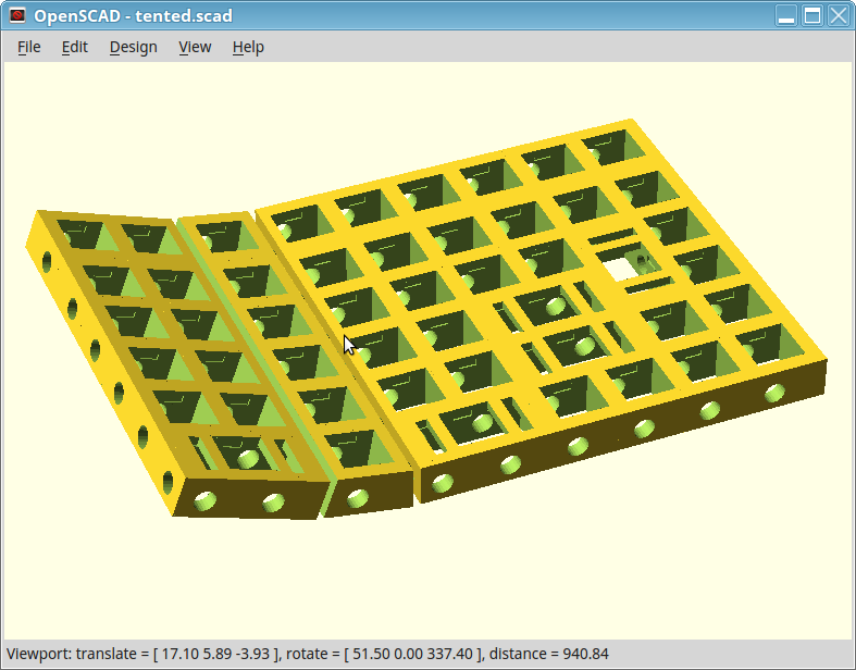 3D model of the right split