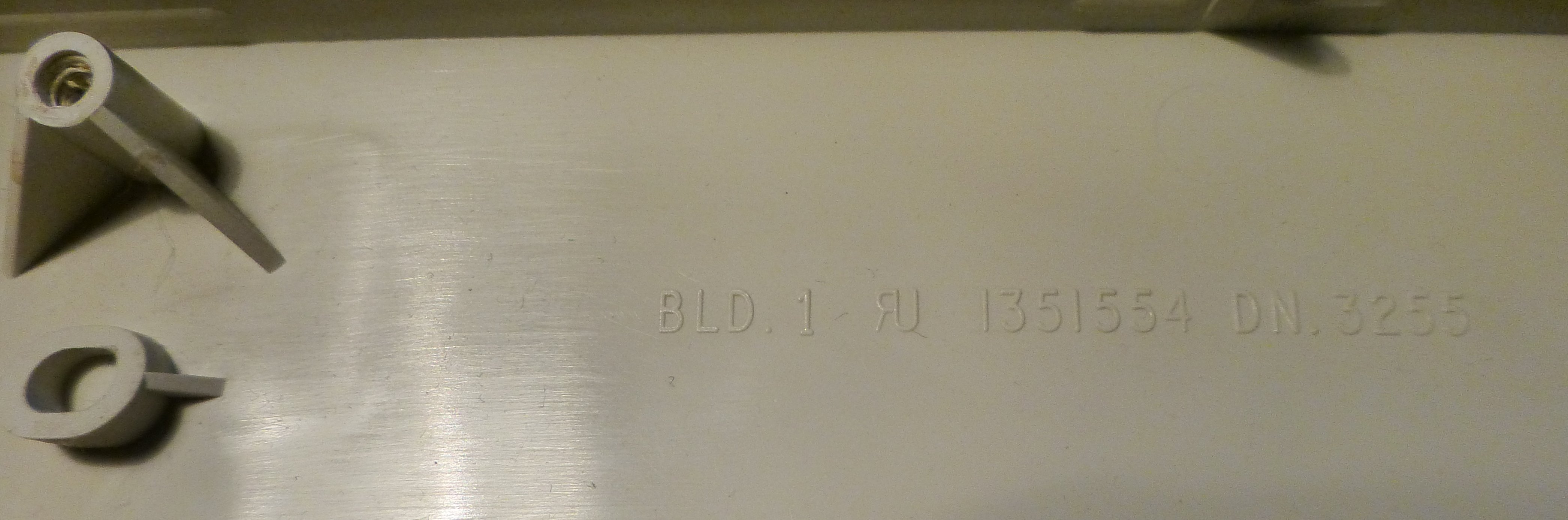 mold No on inside of top cover