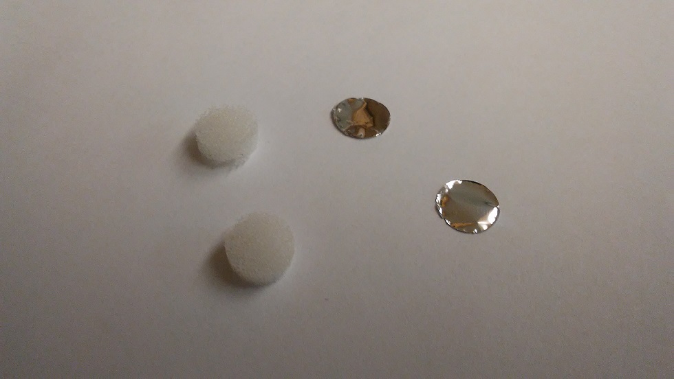 "Emergency blanket" from WalMart and cushion foam from Michael's