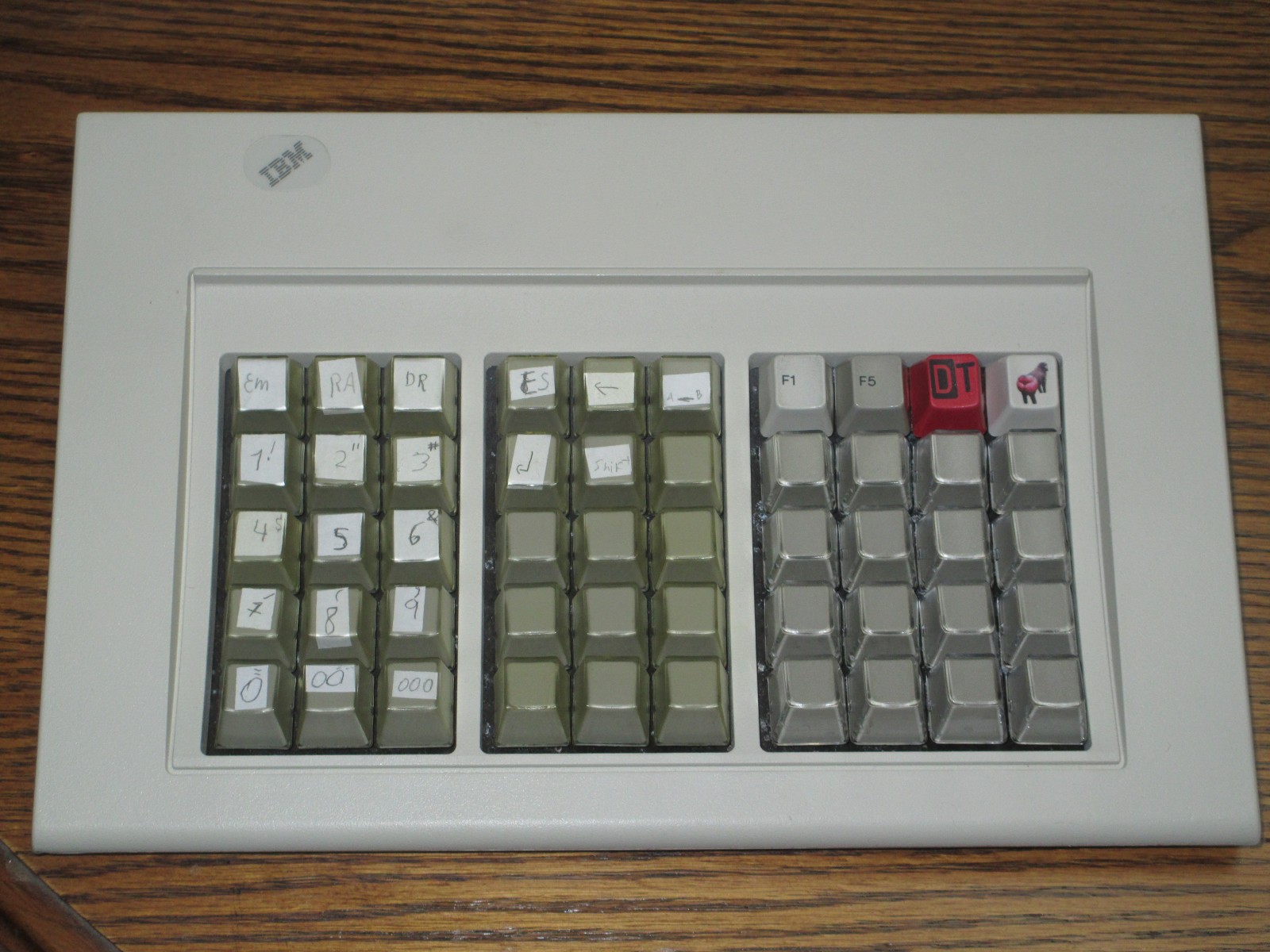Keypad with the three (two?) distinct kinds of clear key caps.