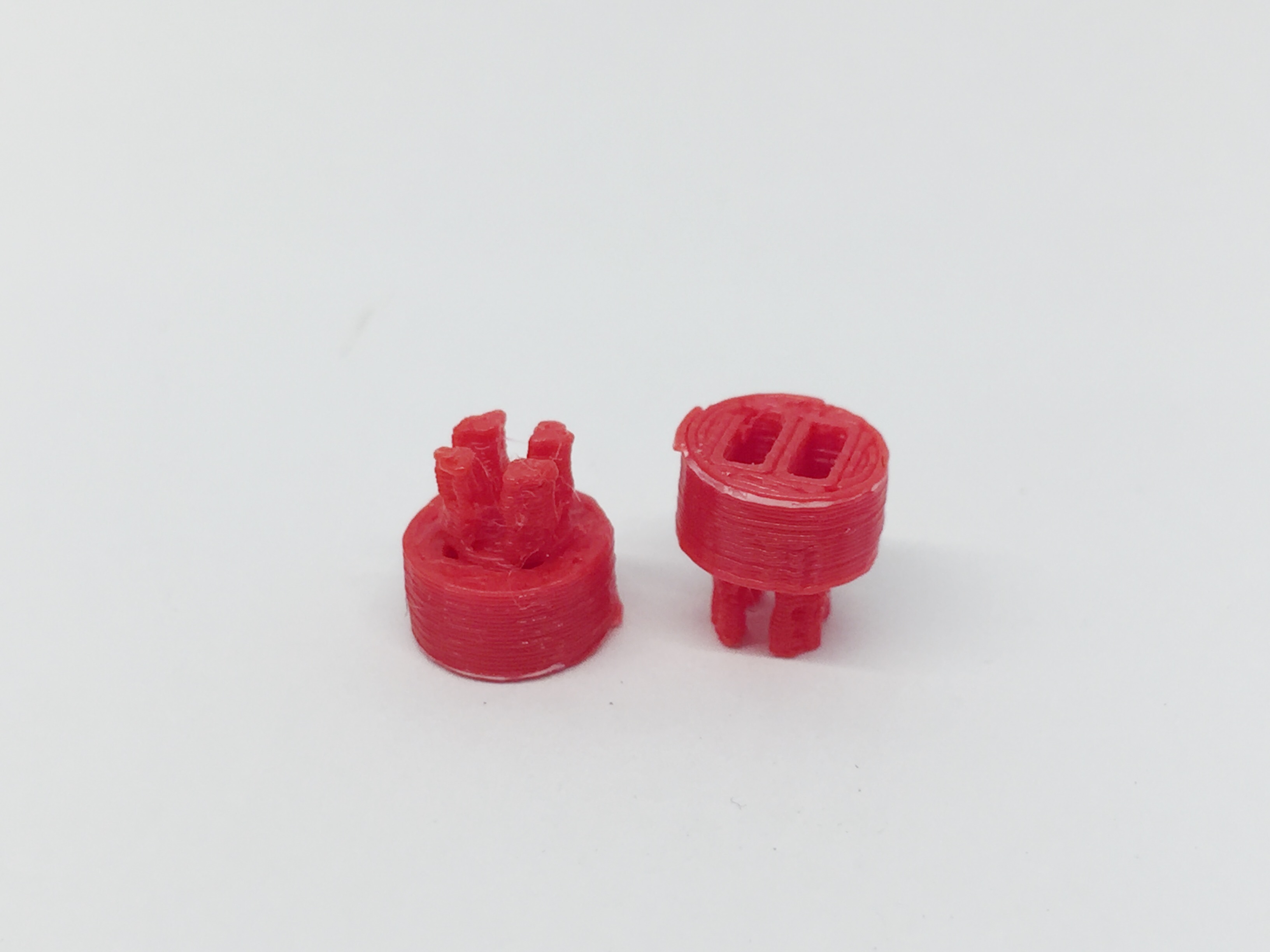 Adapter, top and bottom. Total height is about 8mm, which corresponds to the barrel of the original slider inside the old switches.