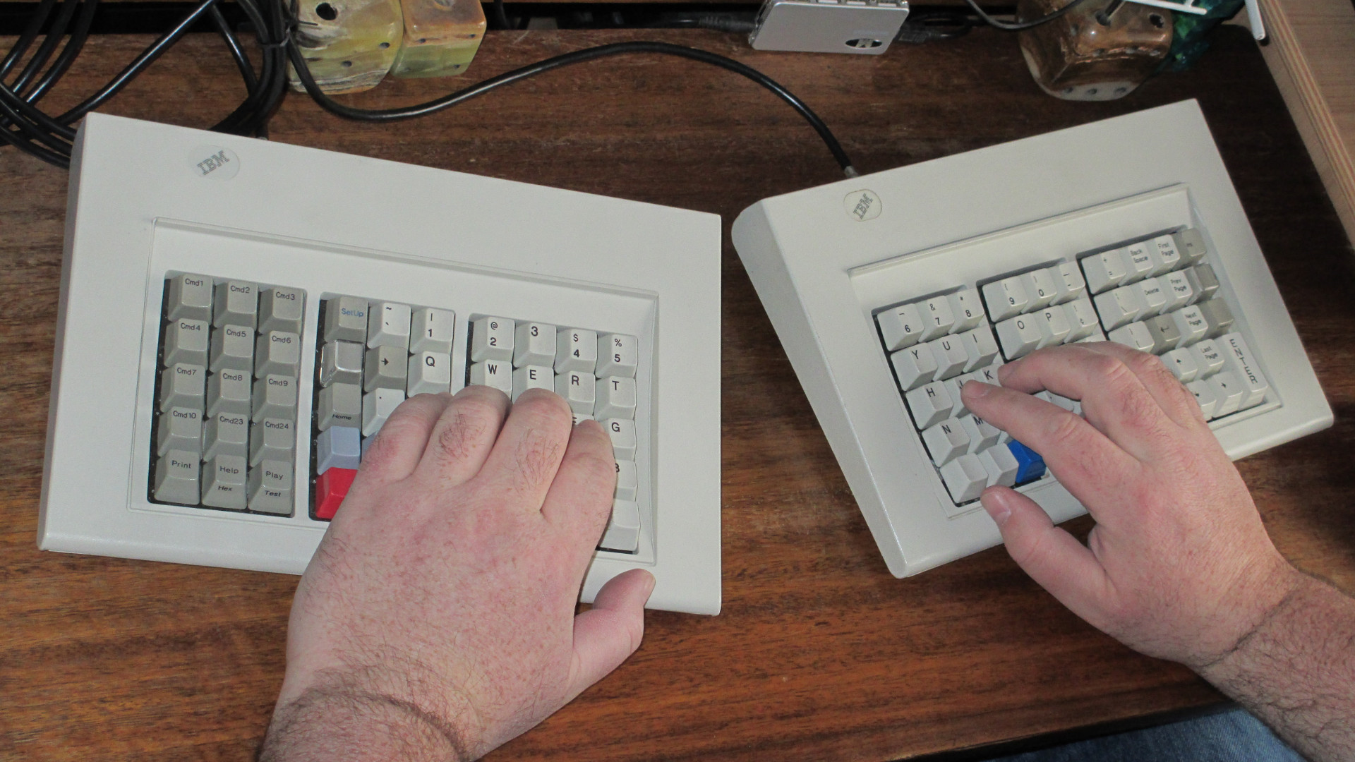 The SOLBUS keyboard(s) in action.