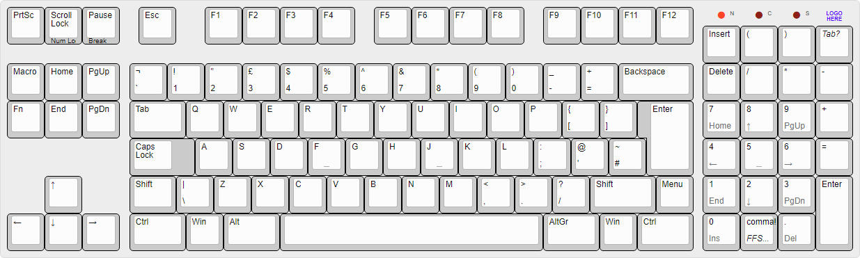 The "leftnav" keyboard layout design.