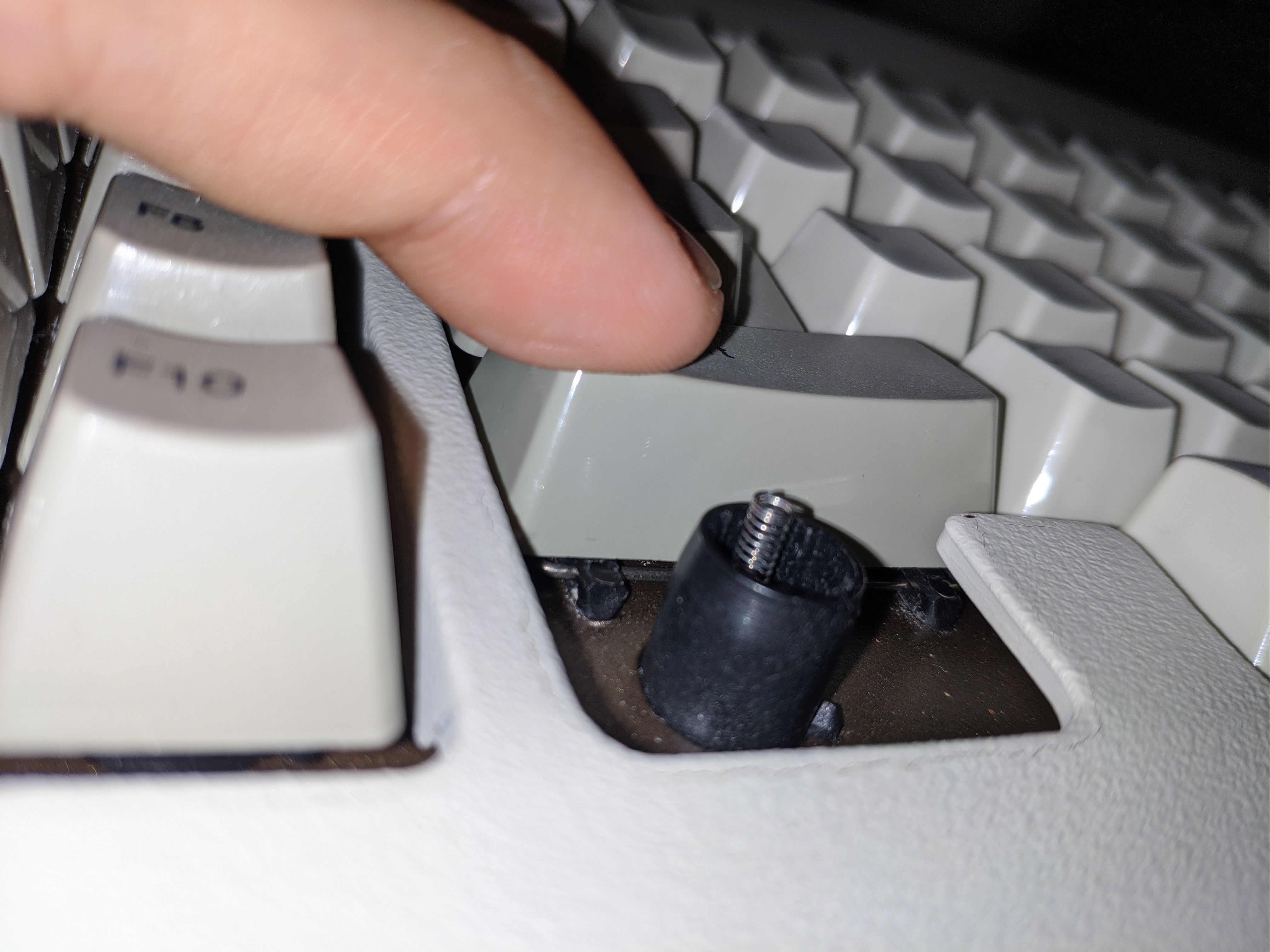 Left shift key when pressed