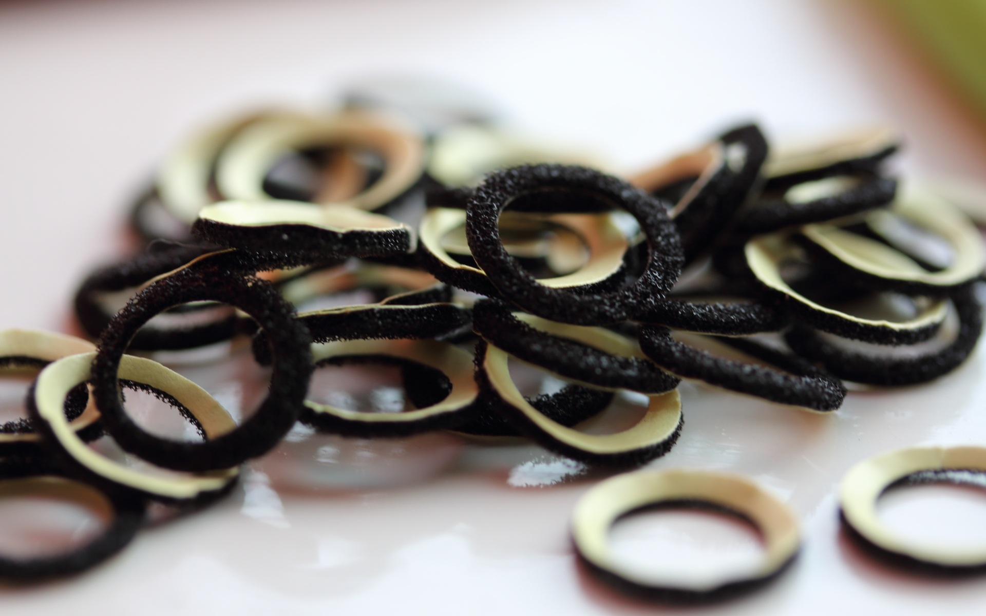 Foam rings to rule them all, foam rings to find them, foam rings to bring them all and in the darkness bind them