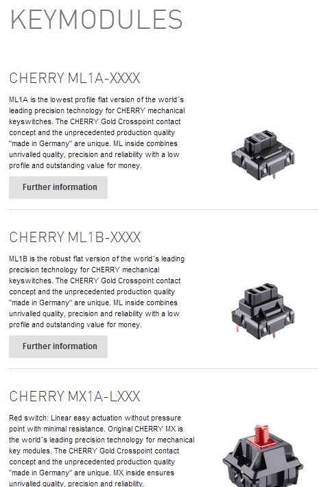 Screenshot of Keymodule website update