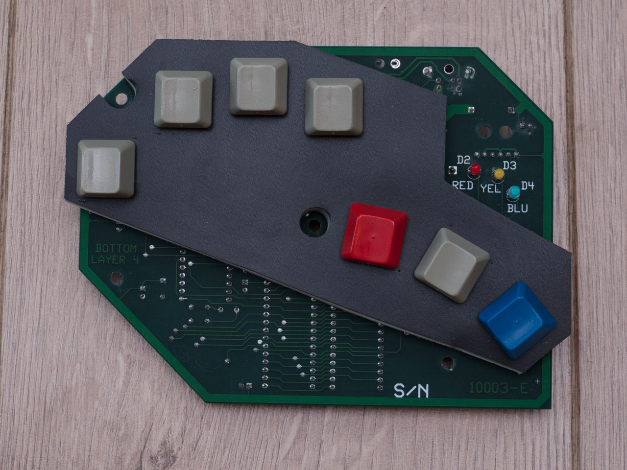 PCB top with caps.